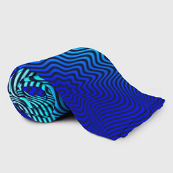 Плед флисовый Абстрактный узор - морской градиент, цвет: 3D-велсофт — фото 2