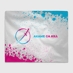 Плед флисовый Akame ga Kill neon gradient style: надпись и симво, цвет: 3D-велсофт