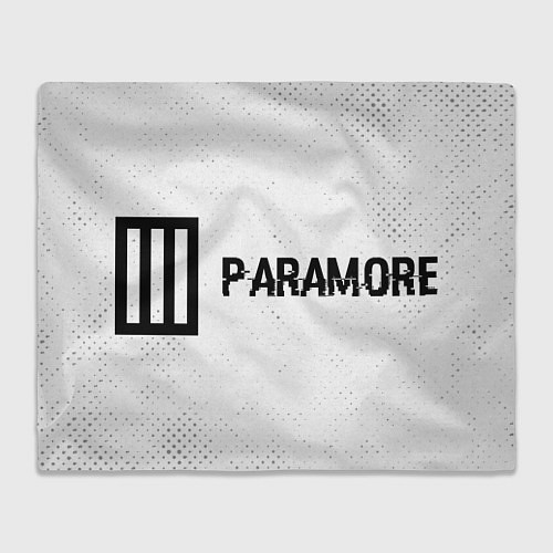 Плед Paramore glitch на светлом фоне: надпись и символ / 3D-Велсофт – фото 1