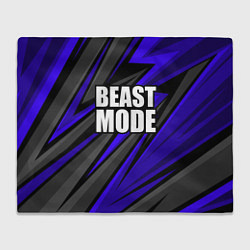 Плед флисовый Beast mode - синяя униформа, цвет: 3D-велсофт