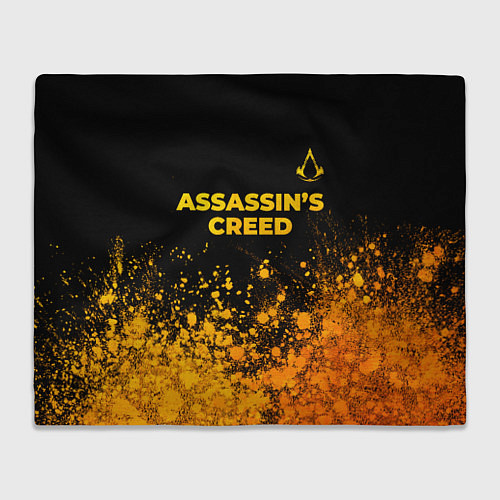 Плед Assassins Creed - gold gradient: символ сверху / 3D-Велсофт – фото 1