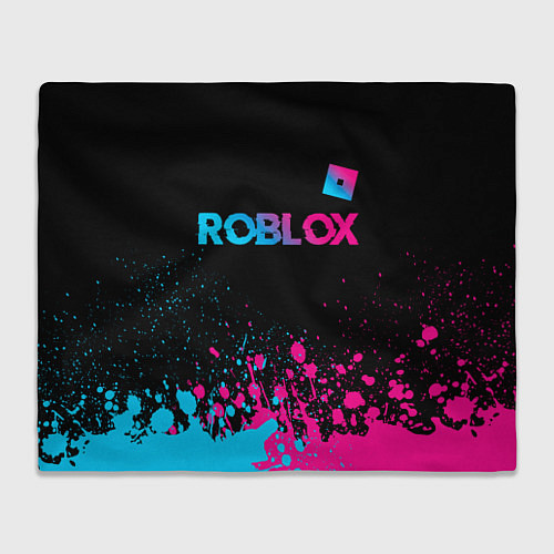 Плед Roblox - neon gradient: символ сверху / 3D-Велсофт – фото 1