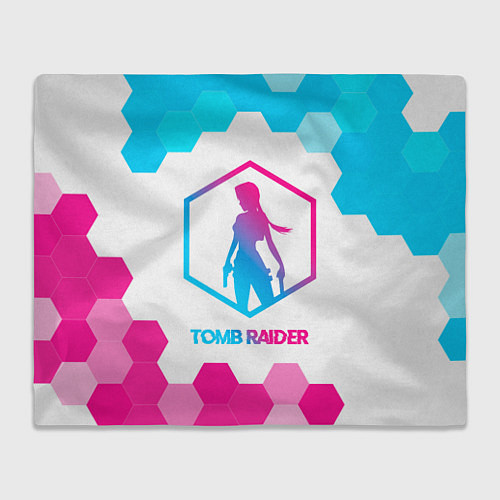 Плед Tomb Raider neon gradient style / 3D-Велсофт – фото 1