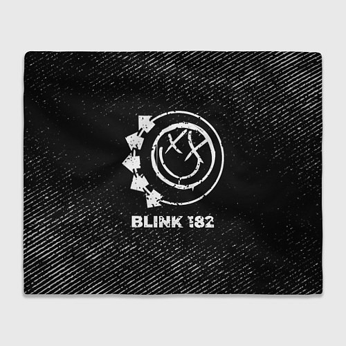 Плед Blink 182 с потертостями на темном фоне / 3D-Велсофт – фото 1
