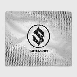 Плед флисовый Sabaton с потертостями на светлом фоне, цвет: 3D-велсофт