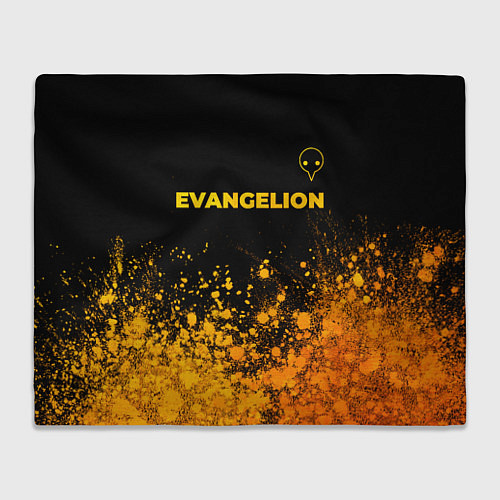 Плед Evangelion - gold gradient: символ сверху / 3D-Велсофт – фото 1