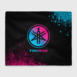 Плед флисовый Yamaha - neon gradient, цвет: 3D-велсофт