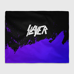 Плед флисовый Slayer purple grunge, цвет: 3D-велсофт