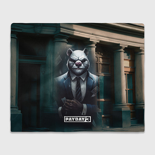 Плед Payday 3 white bear / 3D-Велсофт – фото 1