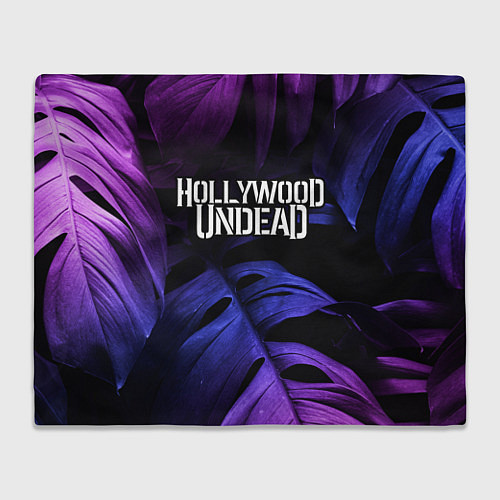 Плед Hollywood Undead neon monstera / 3D-Велсофт – фото 1