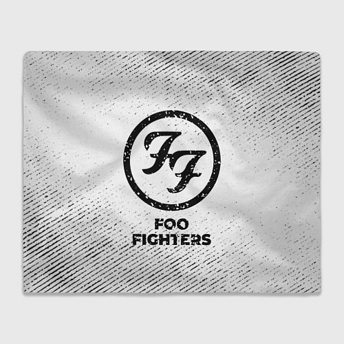 Плед Foo Fighters с потертостями на светлом фоне / 3D-Велсофт – фото 1
