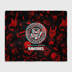 Плед Ramones rock glitch