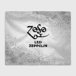 Плед флисовый Led Zeppelin с потертостями на светлом фоне, цвет: 3D-велсофт