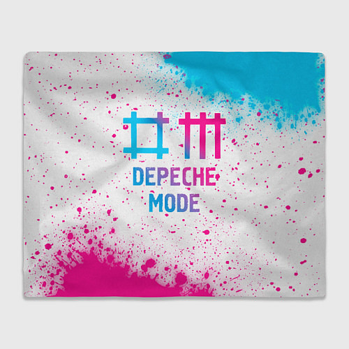 Плед Depeche Mode neon gradient style / 3D-Велсофт – фото 1