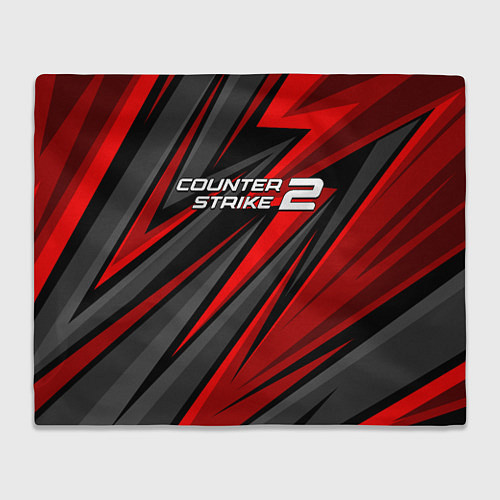 Плед Counter strike 2 - красный спортивный / 3D-Велсофт – фото 1