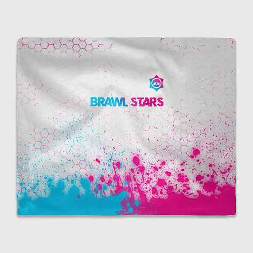 Плед Brawl Stars neon gradient style: символ сверху / 3D-Велсофт – фото 1