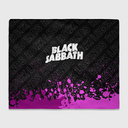 Плед флисовый Black Sabbath rock legends: символ сверху, цвет: 3D-велсофт