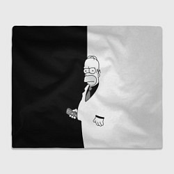 Плед Homer Simpson - black and white