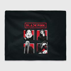 Плед флисовый Blackpink retro girls, цвет: 3D-велсофт