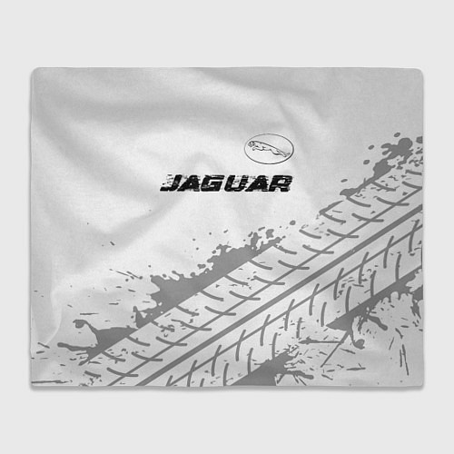 Плед Jaguar speed на светлом фоне со следами шин: симво / 3D-Велсофт – фото 1