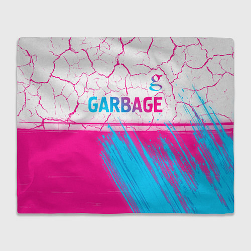 Плед Garbage neon gradient style: символ сверху / 3D-Велсофт – фото 1