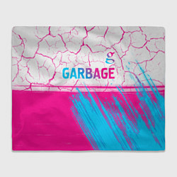 Плед флисовый Garbage neon gradient style: символ сверху, цвет: 3D-велсофт