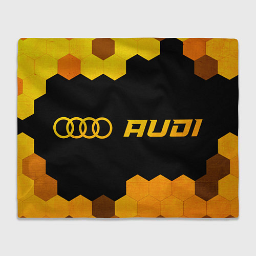 Плед Audi - gold gradient: надпись и символ / 3D-Велсофт – фото 1