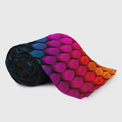 Плед флисовый Цветной шестиугольник, цвет: 3D-велсофт — фото 2