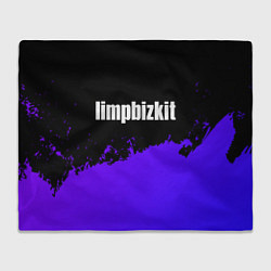 Плед флисовый Limp Bizkit purple grunge, цвет: 3D-велсофт