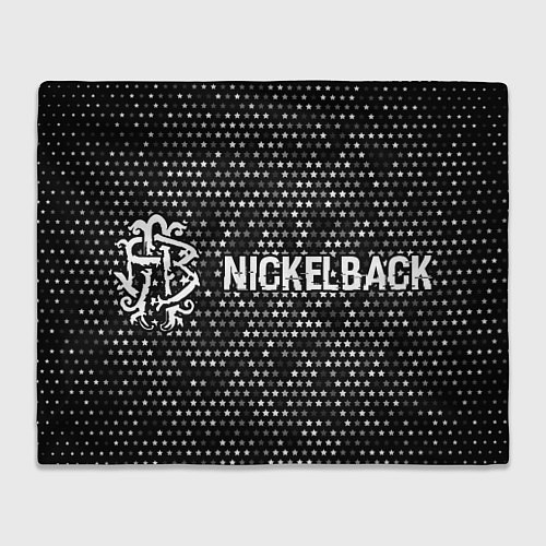 Плед Nickelback glitch на темном фоне: надпись и символ / 3D-Велсофт – фото 1