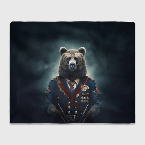 Плед Русский медведь от нейросети / 3D-Велсофт – фото 1