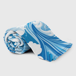 Плед флисовый Голубые волны, цвет: 3D-велсофт — фото 2