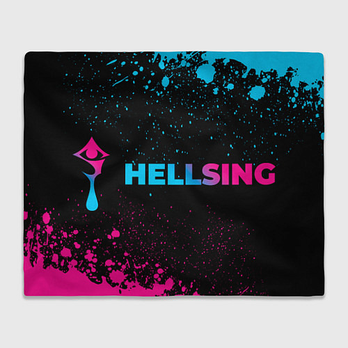Плед Hellsing - neon gradient: надпись и символ / 3D-Велсофт – фото 1