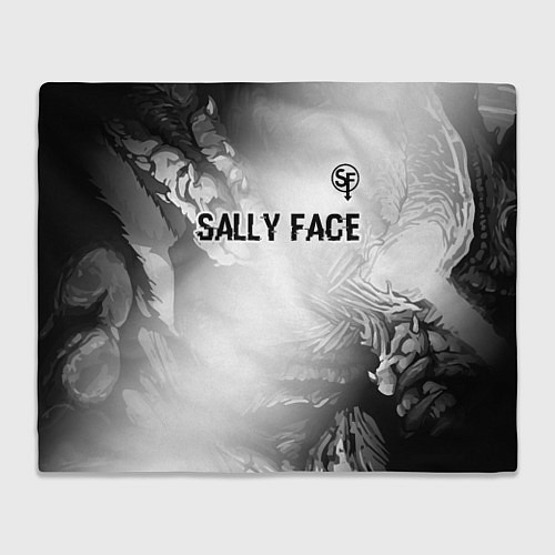 Плед Sally Face glitch на светлом фоне: символ сверху / 3D-Велсофт – фото 1