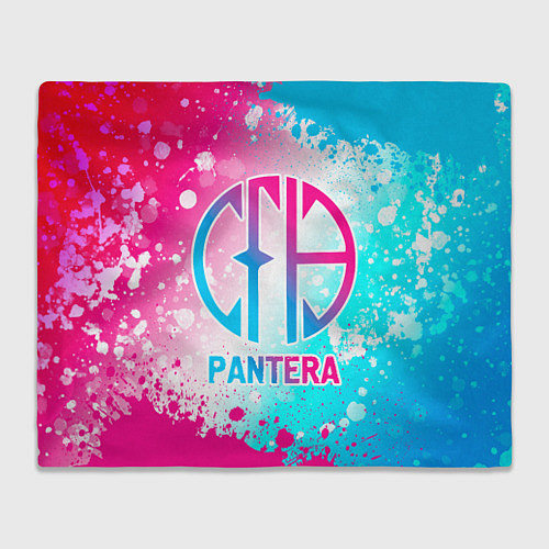 Плед Pantera neon gradient style / 3D-Велсофт – фото 1