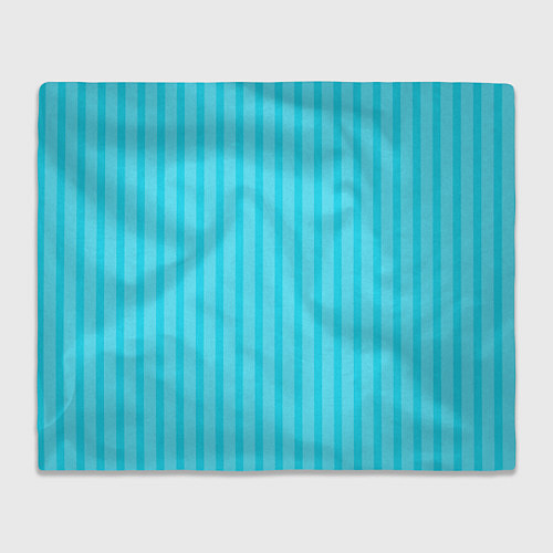 Плед Полосатый голубой / 3D-Велсофт – фото 1