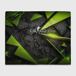 Плед CS GO green black abstract