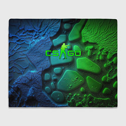 Плед CS GO green black abstract