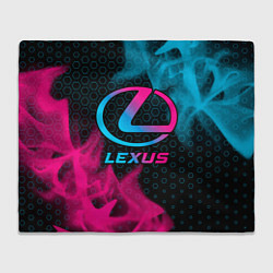 Плед флисовый Lexus - neon gradient, цвет: 3D-велсофт