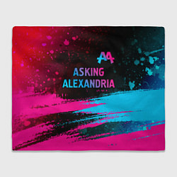 Плед Asking Alexandria - neon gradient: символ сверху