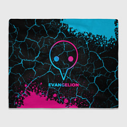 Плед флисовый Evangelion - neon gradient, цвет: 3D-велсофт