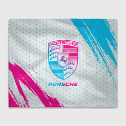 Плед Porsche neon gradient style