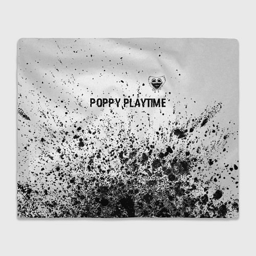 Плед Poppy Playtime glitch на светлом фоне: символ свер / 3D-Велсофт – фото 1
