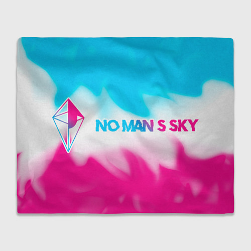 Плед No Mans Sky neon gradient style: надпись и символ / 3D-Велсофт – фото 1