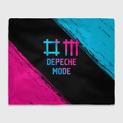 Плед флисовый Depeche Mode - neon gradient, цвет: 3D-велсофт