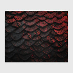 Плед флисовый Объемная текстура из темных плит, цвет: 3D-велсофт