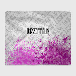 Плед флисовый Led Zeppelin rock legends: символ сверху, цвет: 3D-велсофт