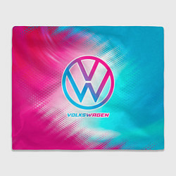 Плед Volkswagen neon gradient style