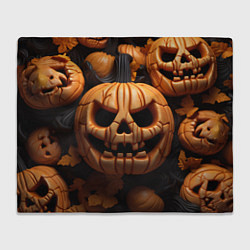 Плед флисовый Pumpkin Halloween, цвет: 3D-велсофт