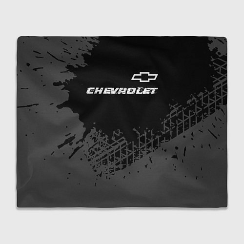 Плед Chevrolet speed на темном фоне со следами шин: сим / 3D-Велсофт – фото 1